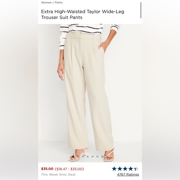 Old Navy Taylor Trouser - Picture 1 of 4